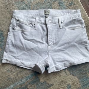 J. Crew white denim shorts